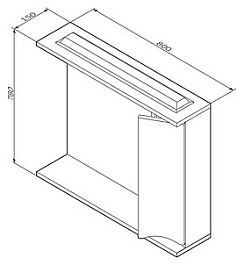Am.Pm Мебель для ванной Like 80 L, подвесная, белый глянец, венге – фотография-7